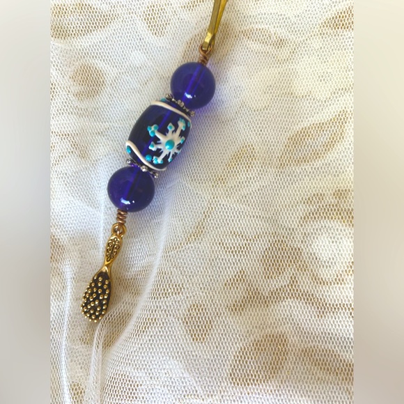 NWT Women/Girls Tablet/Phone Keychain/Purse Cute Goldtoned Beaded antique charm - Picture 2 of 5